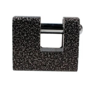 Candado de hierro para cortina metalica 70 mm, negro, llave estandar Prolok