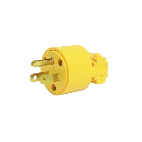 68807728 Clavija blindada plastica aterrizada, color amarillo Surtek