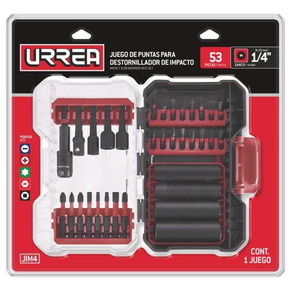 Juego de puntas de destornillador de impacto, 53 piezas Urrea