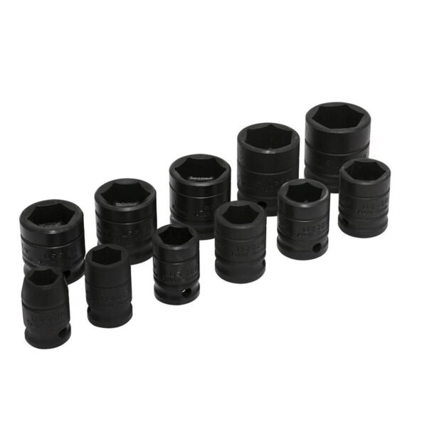 Juego de dados de impacto cuadro de 1/2", 6 puntas, en pulgadas, 11 piezas Urrea