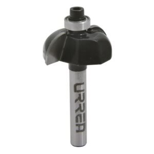 Broca para router de acero bocel cuarto con balero 1-1/8" zanco de 1/4" Urrea