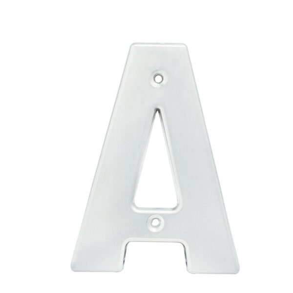 Letra A bold 4" cromo satinado Lock