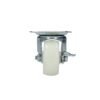 Rodaja de polipropileno blanca giratoria con freno 2-1/2" Surtek