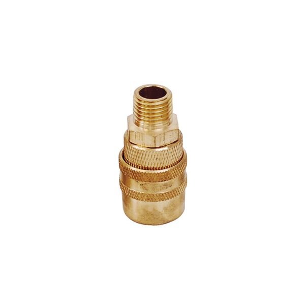 Cople de bronce de conexion rapida 1/4" NPT, macho Surtek