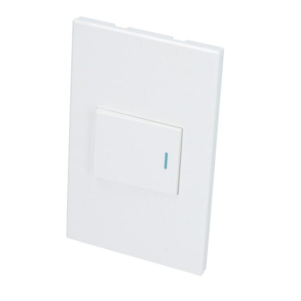 Placa 1 Interruptor 1/2, 3 vias, linea Premium, color blanco Surtek