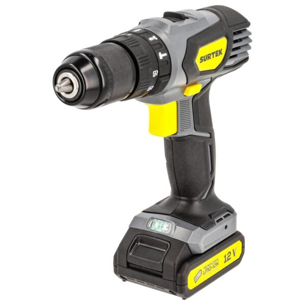 Taladro/atornillador 3/8" bateria de Li-ion 12 V 28 Nm Surtek