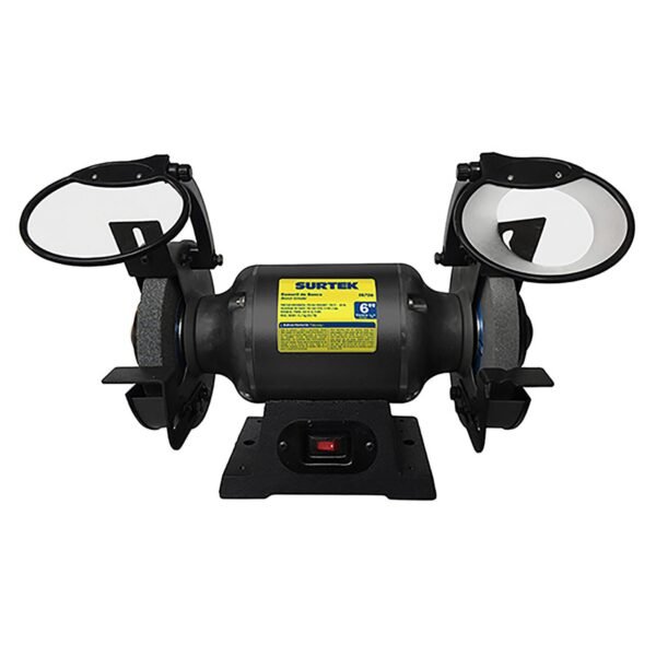 Esmeril de banco motor silencioso de induccion 6" 3/4 HP 550 W 120 V, 3450 RPM Surtek