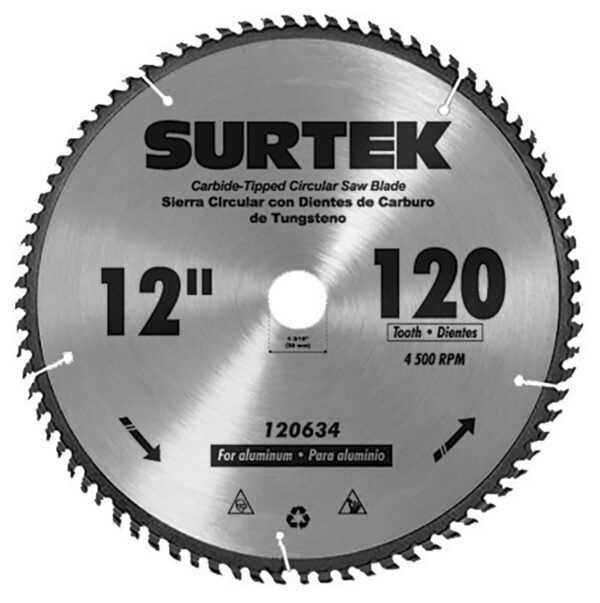 68808275 Disco para sierra circular para corte madera 60 dientes, 12" Surtek