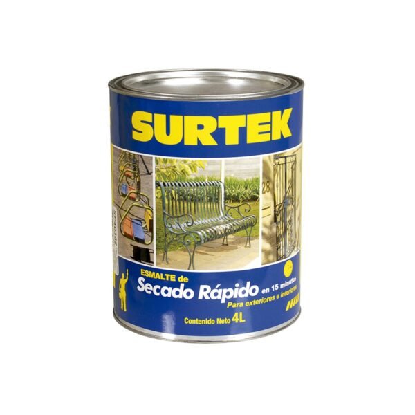 68798421 Esmalte de secado rapido 4 Lt color azul brillante Surtek