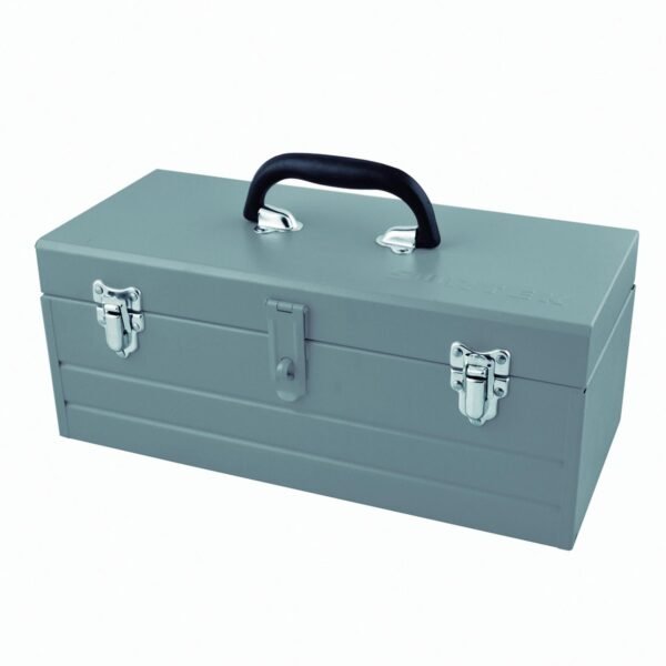 Caja portaherramientas metalica color gris con charola 16" x 7" x 6" Surtek