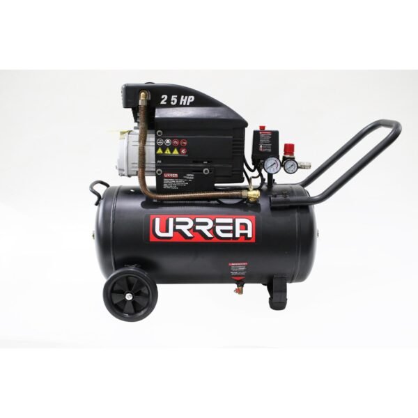 Compresor de aire electrico lubricado con pistola y manguera 50L, 2.5HP, 127V Urrea