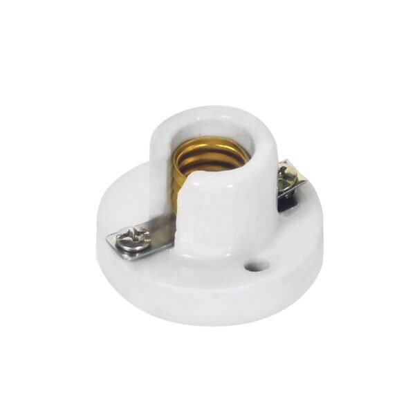 Portalampara para candil con base E12 de porcelana 3 cm, color blanco Surtek