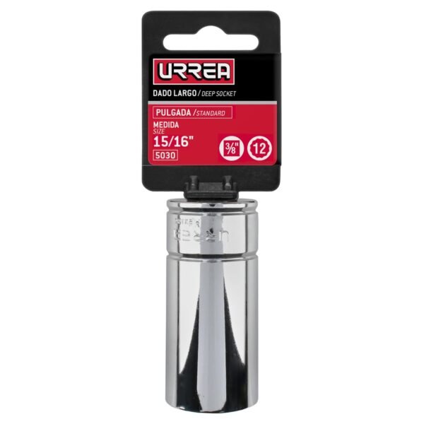 Dado largo cuadro de 3/8", 12 puntas, en pulgadas, 15/16" Urrea