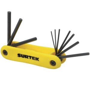 Juego de llaves hexagonales tipo navaja metricas, 10 piezas en blister Surtek