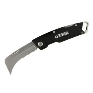 Cuchillo de acero inoxidable con mango acero de 8", para linoleo Urrea