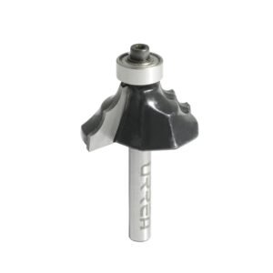 Broca para router de acero moldura clasica con balero 1-3/8" zanco de 1/4" Urrea