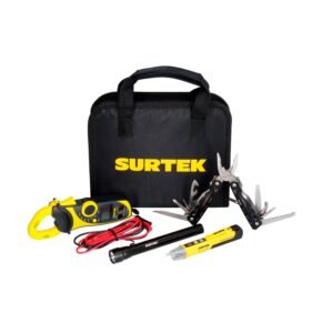 Juego combinado de herramienta con probadores electricos 5 piezas, estuche multiusos Surtek