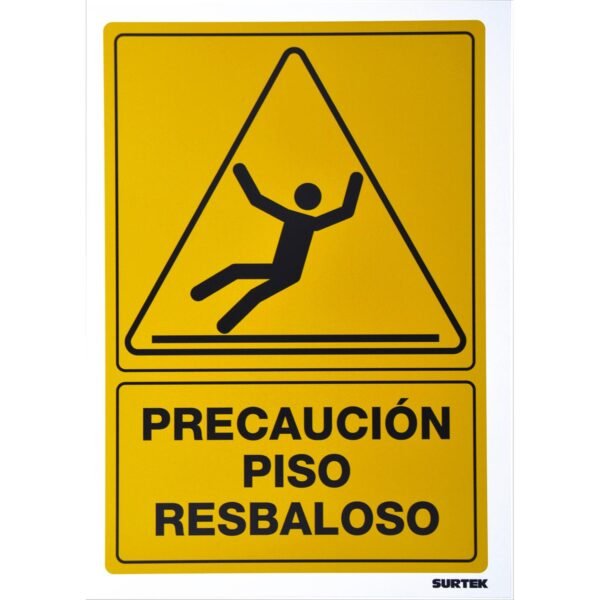 Señal "Precaucion piso resbaloso" Surtek