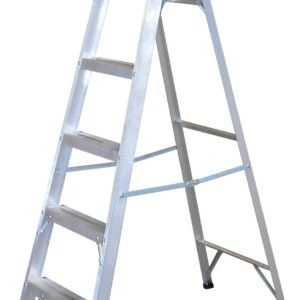 Escalera de tijera tipo III de aluminio y tapa plastica con 5 peldaños Surtek