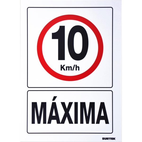 68809304 Señal "10 km/h maxima" Surtek