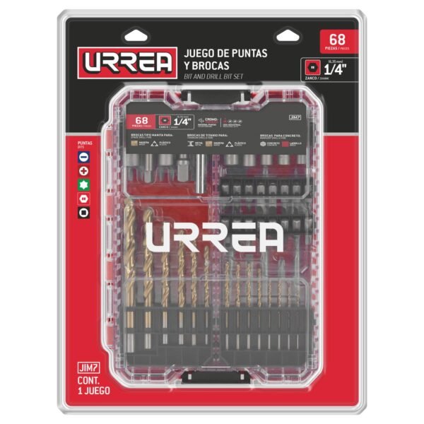 Juego de puntas y brocas, 68 piezas Urrea