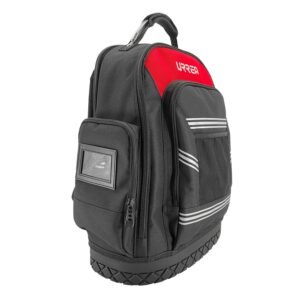 Mochila portaherramientas de poliester extraible 17"x13"x10", c/asa alambre y portalaptop Urrea