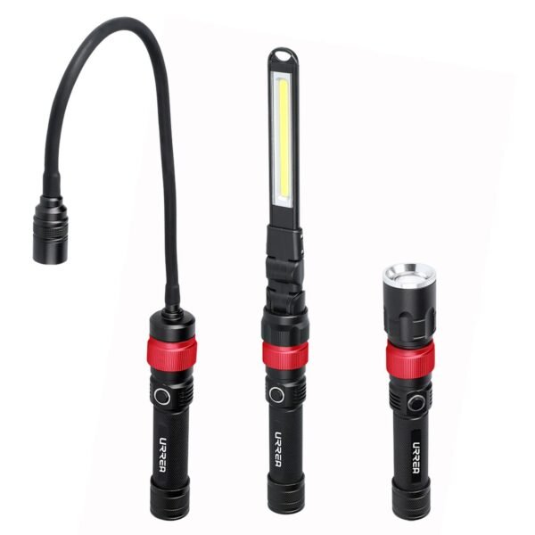 Juego de linternas de LED con cabezas intercambiables recargables, 6 piezas Urrea