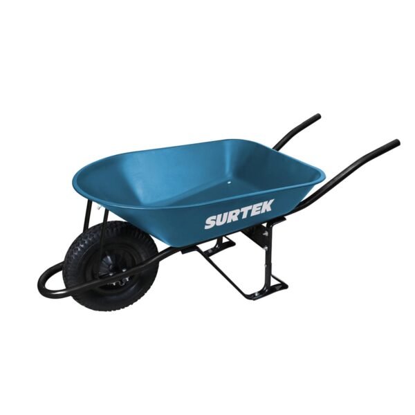 68806533 Carretilla reforzada con bastidor metalico 5 Ft3 llanta solida de caucho Surtek
