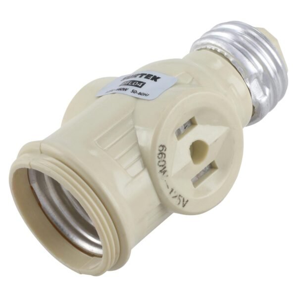 Portalampara con ladron, color marfil Surtek