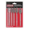 Juego de brocas para madera de acero al carbono tipo manita, 6 piezas Urrea