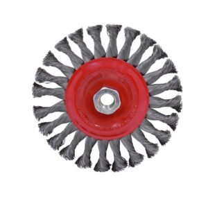 Carda circular trenzada alambre delgado 6" x 0.35 mm con rosca M14 Urrea