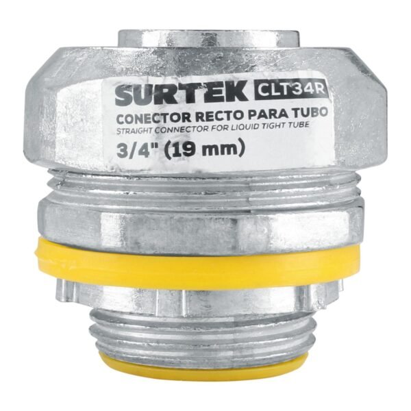 Conector recto para tubo liquid tight 3/4" Surtek