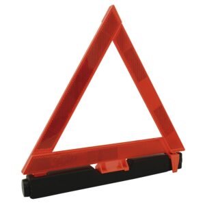Triangulo reflejante de emergencia con base con arena, 17" Surtek