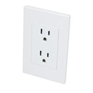 Placa contacto duplex 1/1, linea Premium, color blanco Surtek