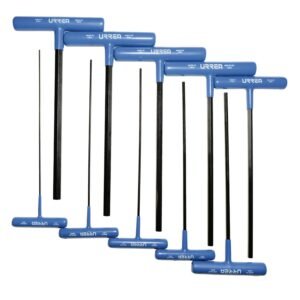 Juego de llaves hexagonales tipo "T" ergonomicas, metricas, 10 piezas en blister Urrea