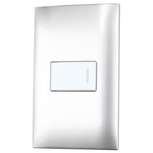Placa 1 Interruptor 1/3, linea Americana, color plata Surtek