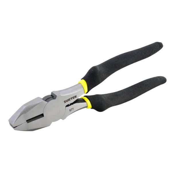 Pinza para electricista con mango rubber grip de 7" corte lateral nariz cuadrada Surtek