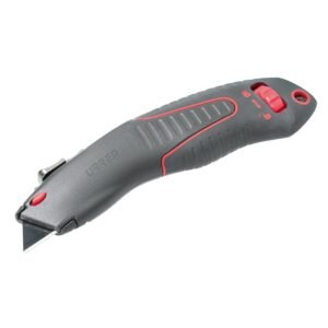 Navaja utilitaria retractil curva de 7", hoja recubierta con PTFE Urrea