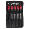 Juego de limas combinadas con mango bimaterial, 5 piezas Urrea