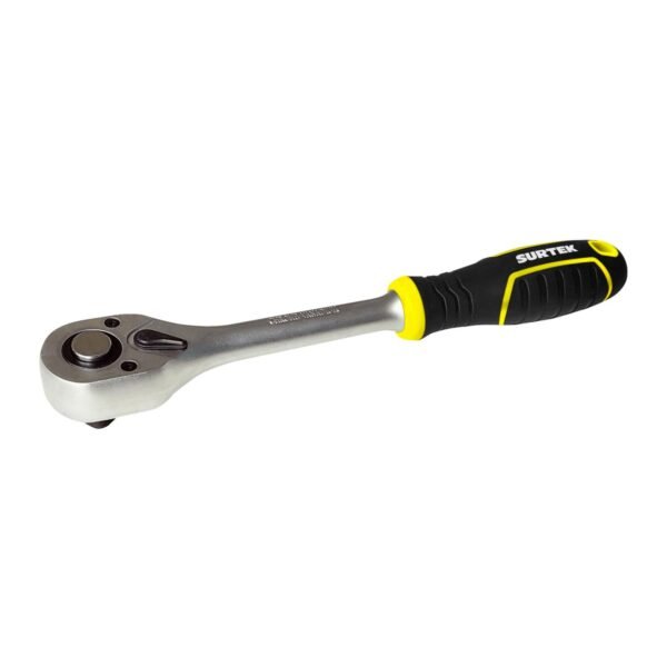 Matraca reversible con mango bimaterial, quick release, para dado cuadro de 1/4" Surtek