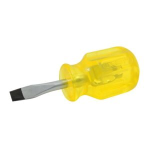 Destornillador con mango ambar, punta plana tipo trompo barra redonda 1/4" x 1-1/2" Urrea