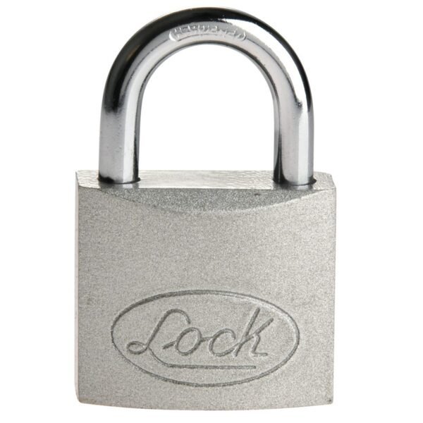 Candado de acero largo 38 mm, llave estandar, en caja Lock