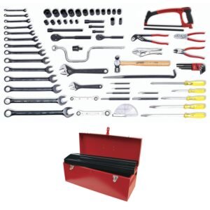 68811733 Juego industrial para mantenimiento de ferrocarril en pulgadas, 68 piezas con caja D7 Urrea