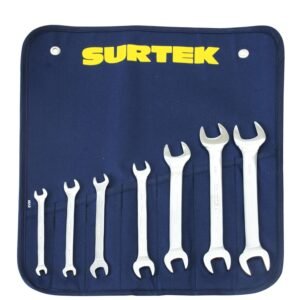 Juego de llaves españolas pulido espejo metricas, 7 piezas en estuche Surtek