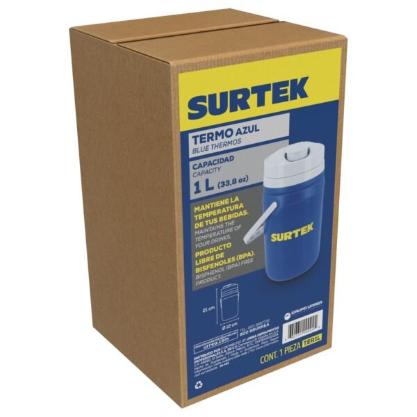 68800374 Termo 1 litro, 12 cm x 21 cm Surtek