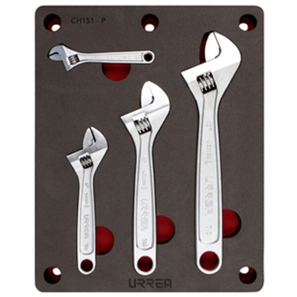 Juego de llaves ajustables 4 piezas, CH151P-C Urrea