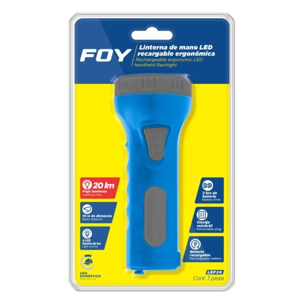 68813554 Linterna de LED de mano ergonomica recargable de 20 lm
