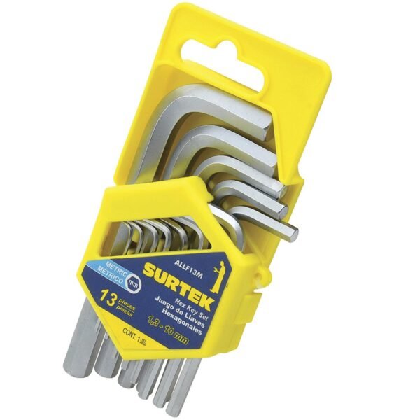 68812551 Juego de llaves hexagonales tipo "L", metricas, 13 piezas en rack Surtek