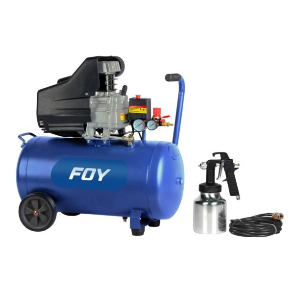 Compresor de aire electrico lubricado con pistola y manguera 40 Lt 2 HP 120 V