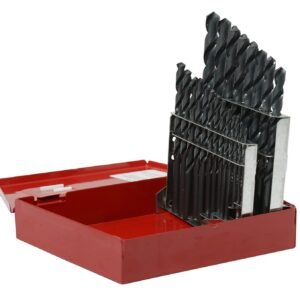 68809110 Juego de brocas negras de acero de alta velocidad zanco recto, 21 piezas Urrea